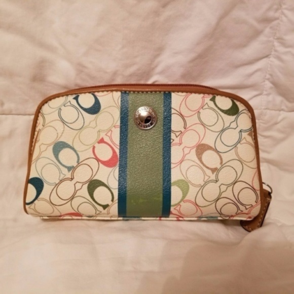 Coach Handbags - COACH Multicolor makeup bag